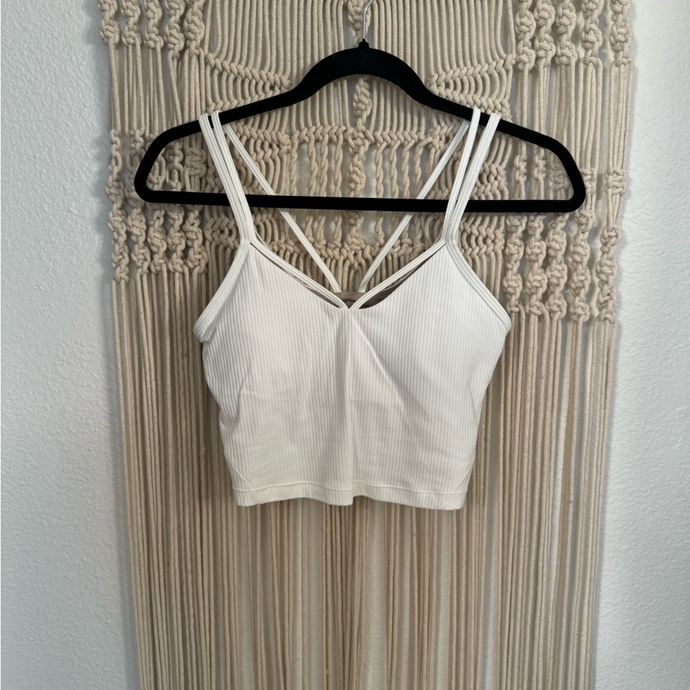 Lululemon align White Ribbed crop top